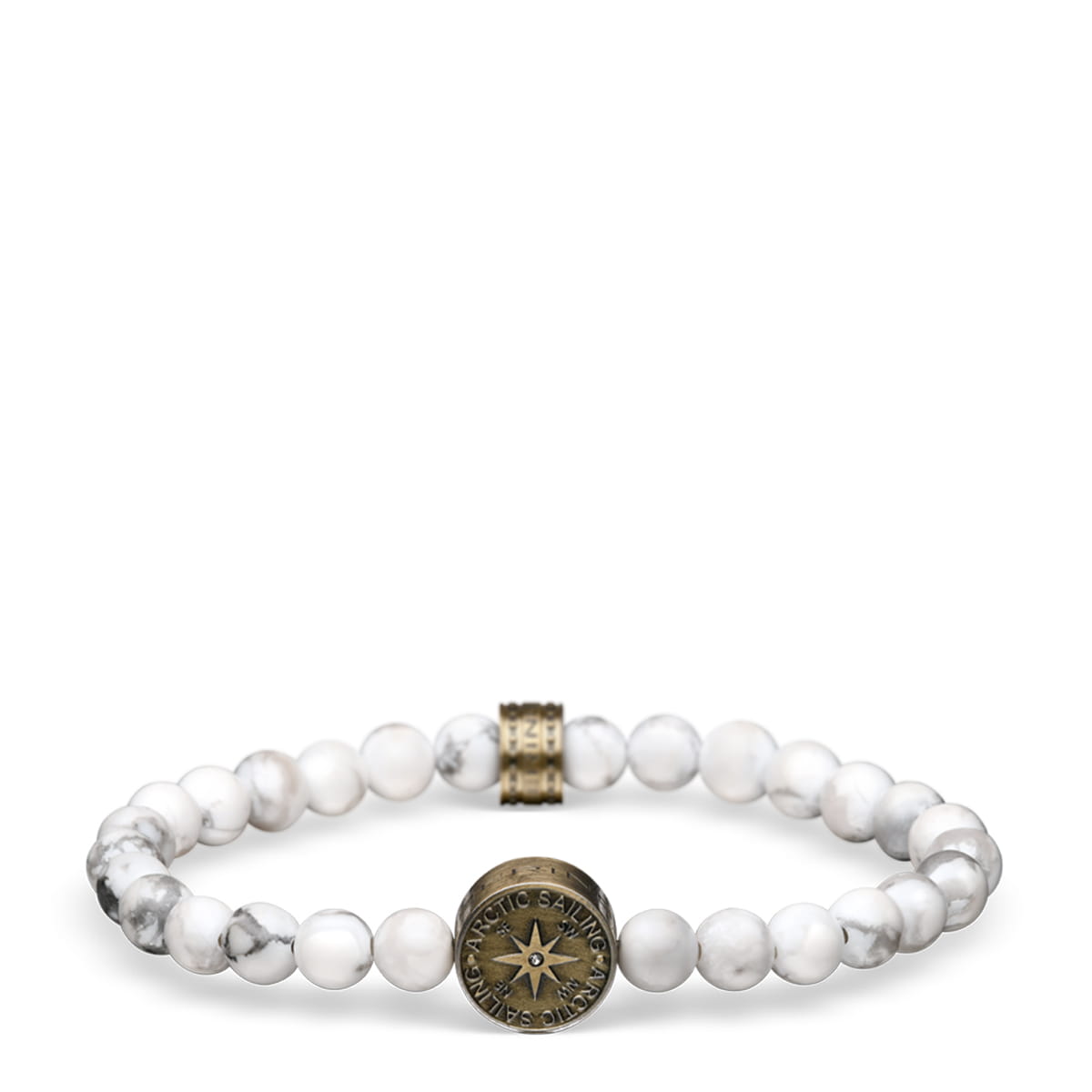 Arctic Symphony White & Brushed Gold Bracelet