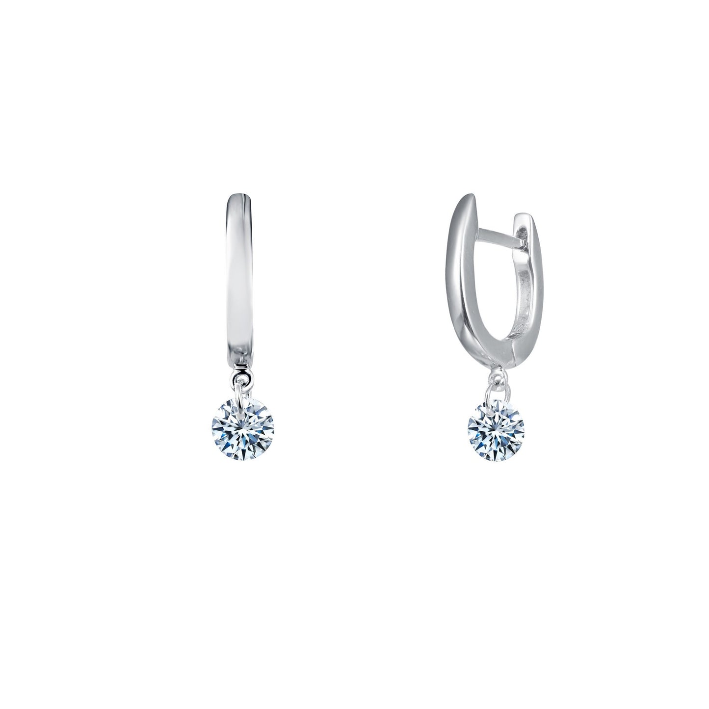 1.00 CTW Frameless Drop Solitaire Earrings