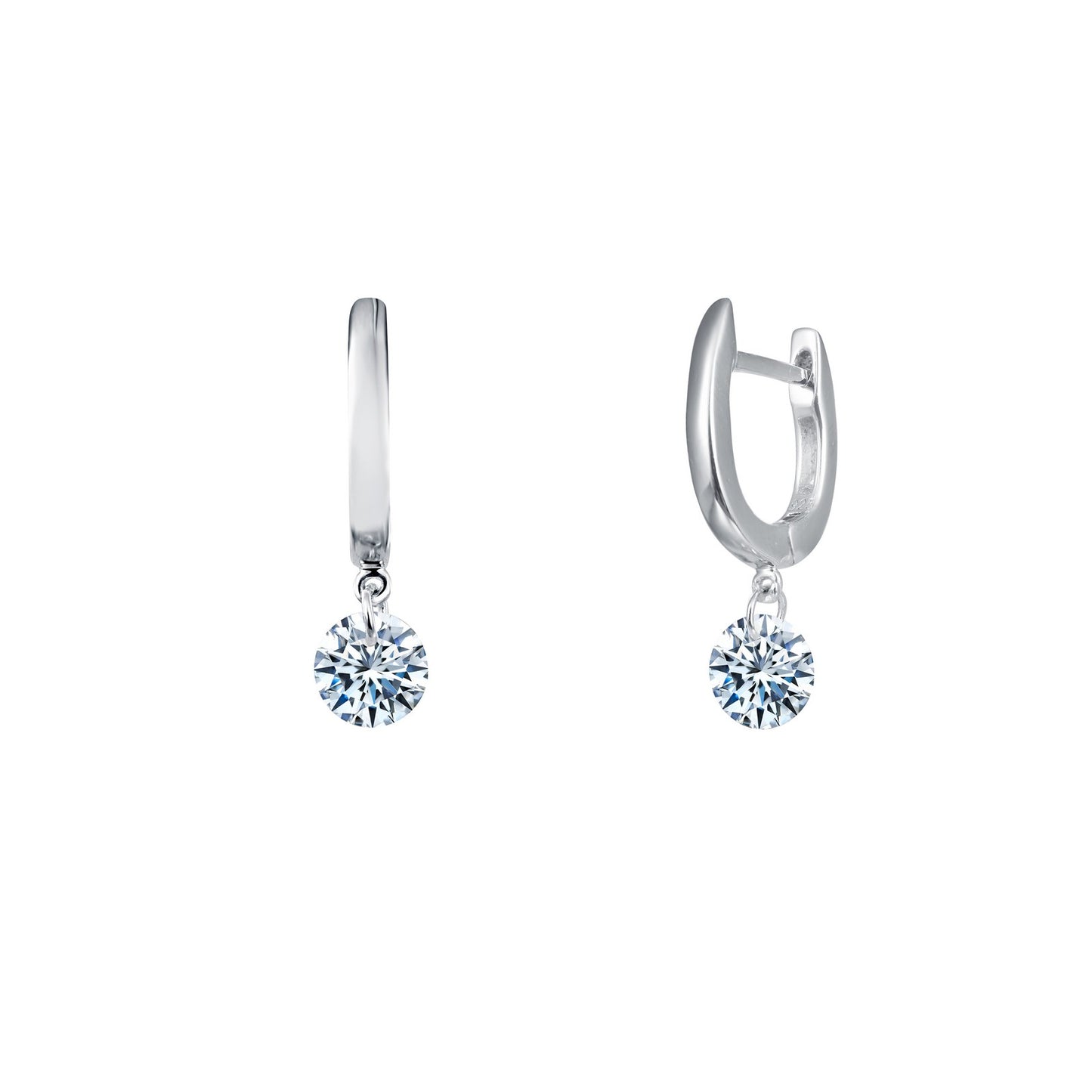 2.00 CTW Frameless Drop Solitaire Earrings