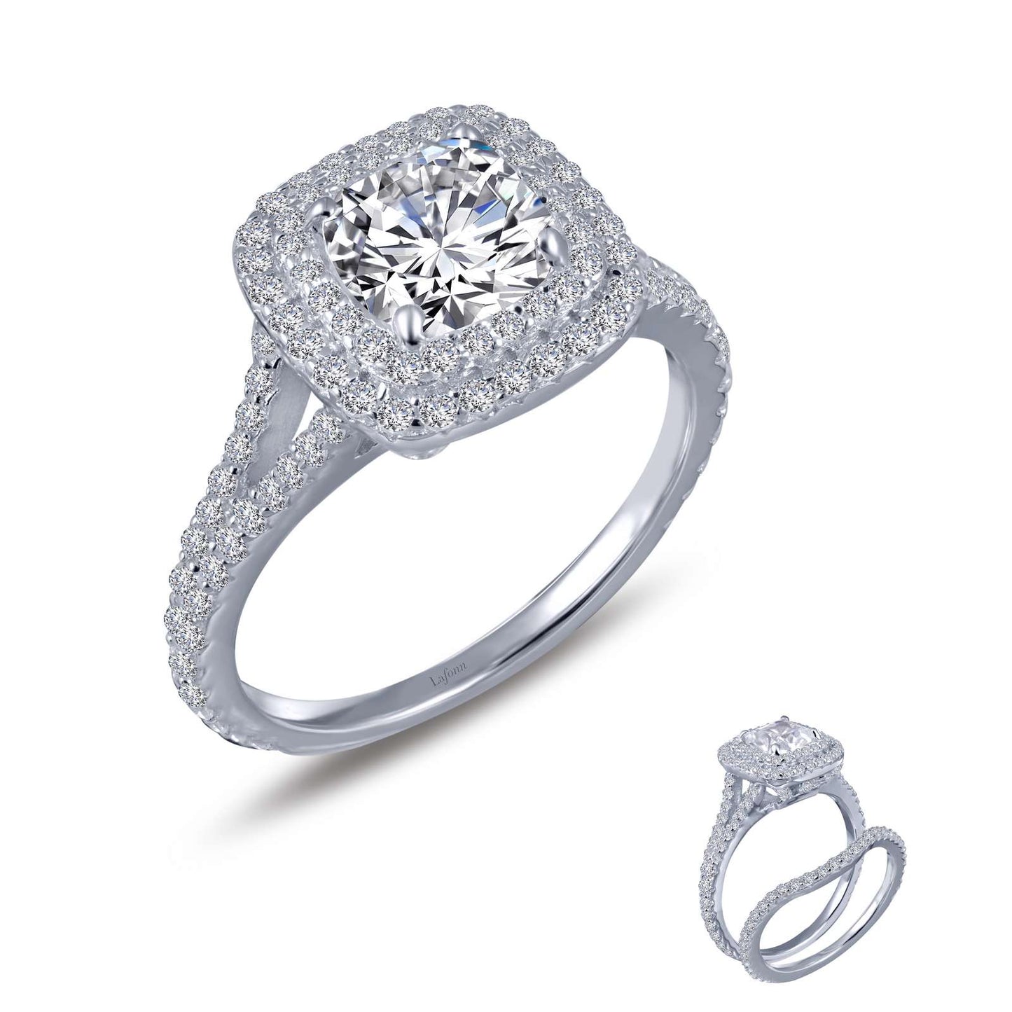 Double Halo Engagement Ring