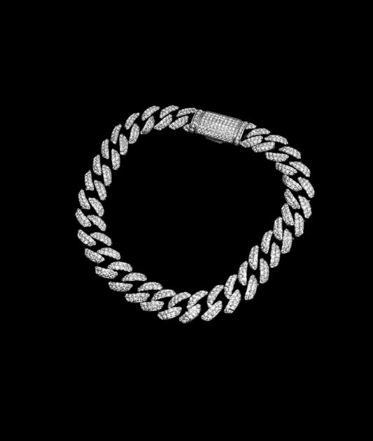 10MM VVS Moissanite Iced Out Miami Cuban Bracelet (8.5”)