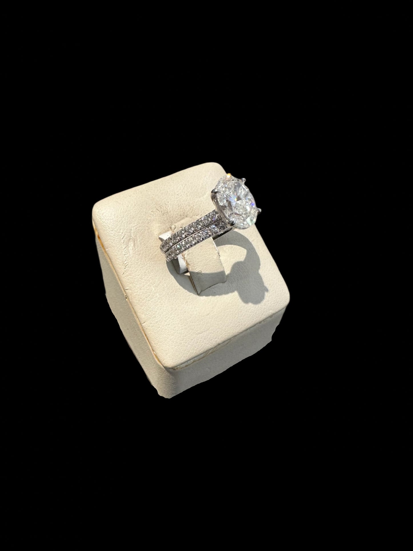 2.5CTW Classic Oval Engagement Bridal Duo Set, Lab Grown Diamonds (14K White Gold)