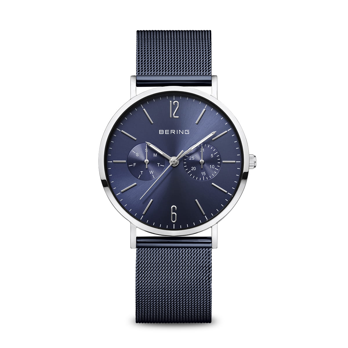 SS Bering Classic Blue Polished Watch