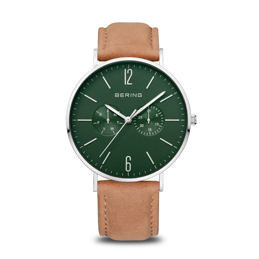 Bering Green with Leather Watch